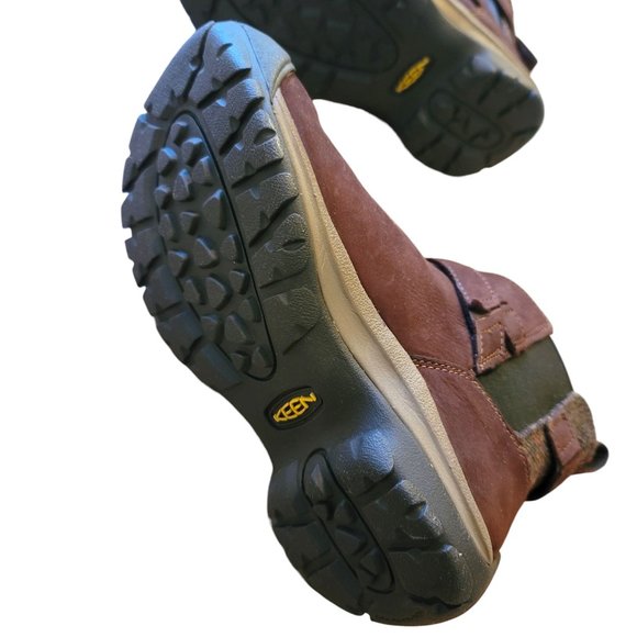 Keen Boots Woman's Size 5 Brown Suede Cross-Over Strap Slip-On NWOB JJ3295 - Picture 5 of 9